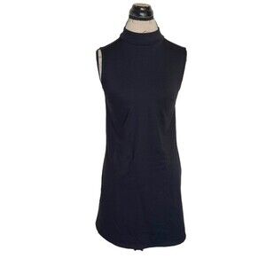Cynthia Rowley Womens Mocked Neckline Black Dress Size 4 Sleeveless Stretch